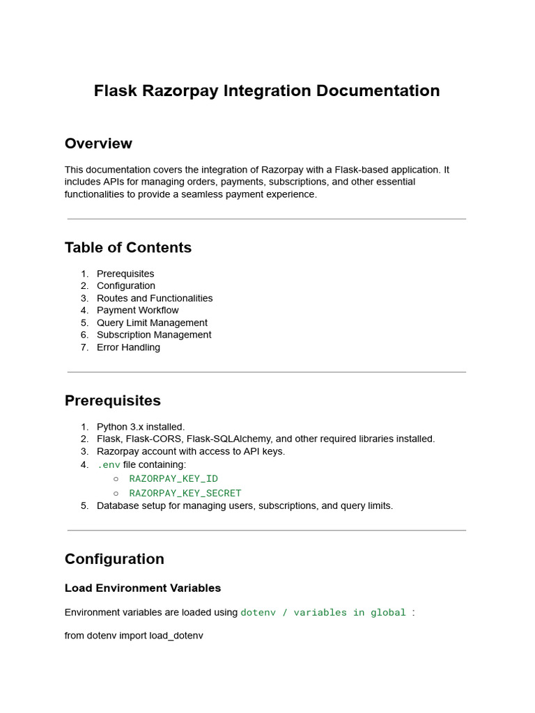Flask Razorpay Integration Guide | PDF | Computing | Information Technology