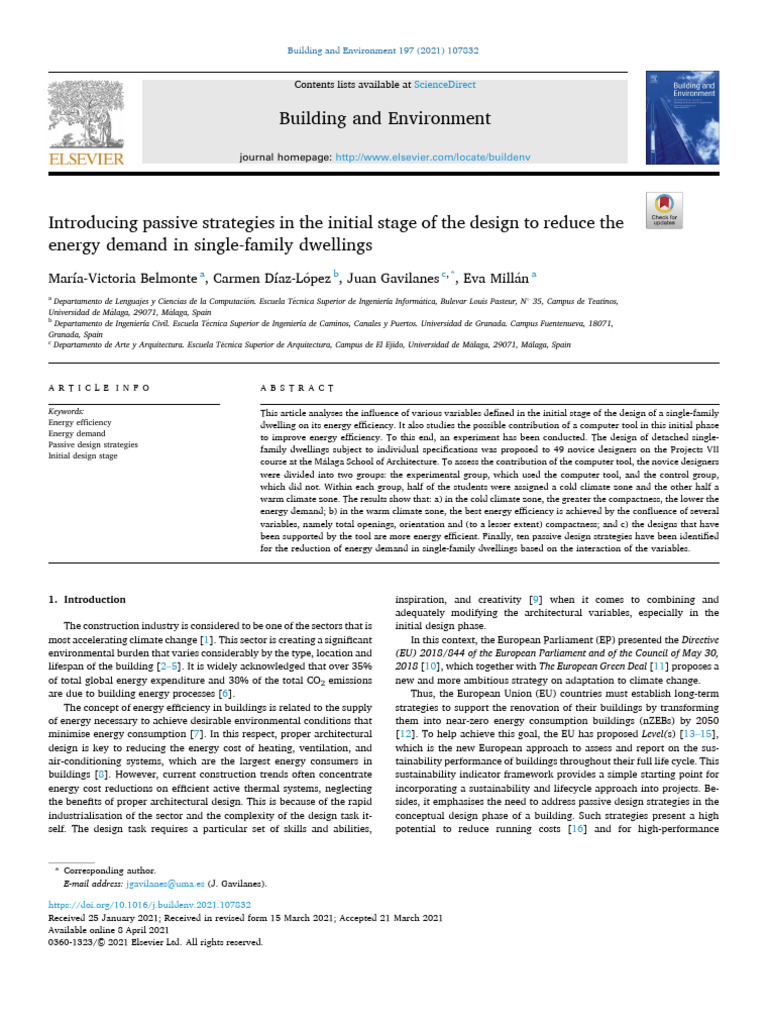 Passive Design Strategies for Energy Efficiency | PDF