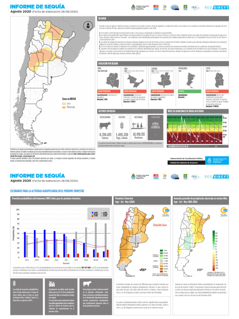 Informe de Sequía en Argentina 2020 | PDF | Sequía | Ciencias de la Tierra