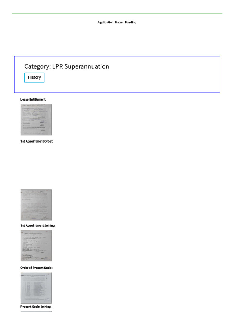 LPR Superannuation Application Status | PDF