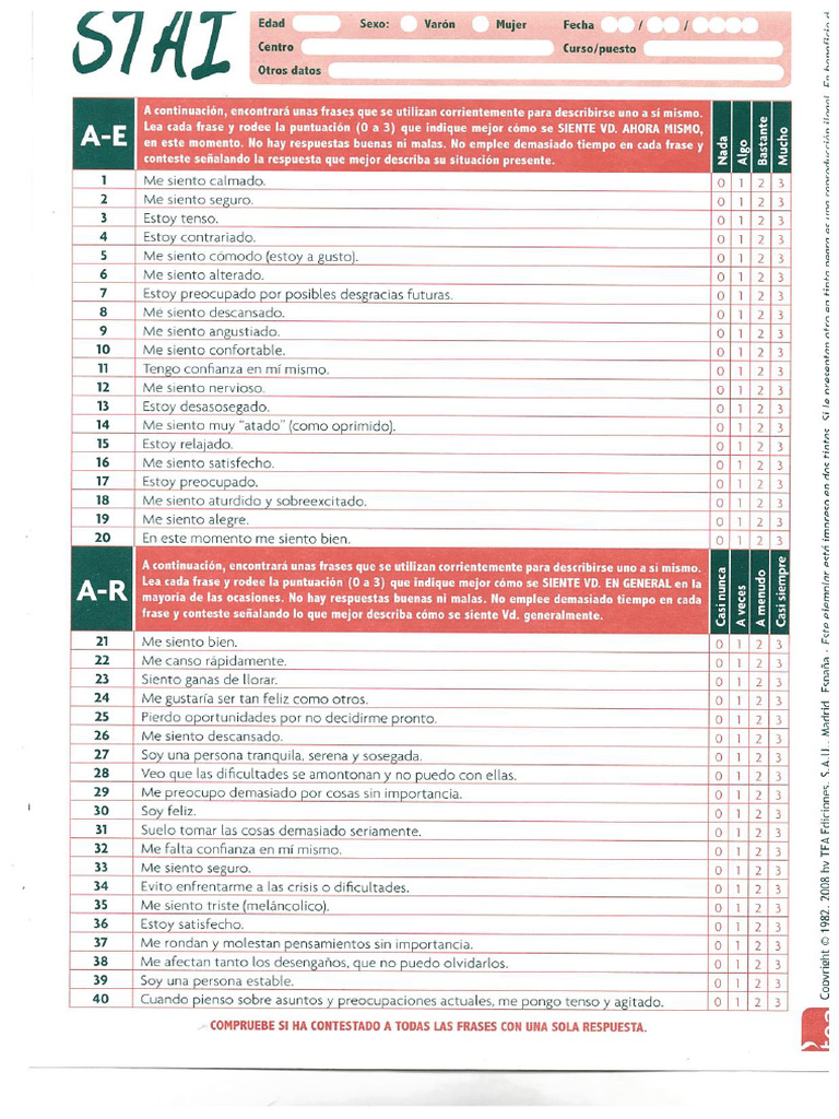 Stai | PDF