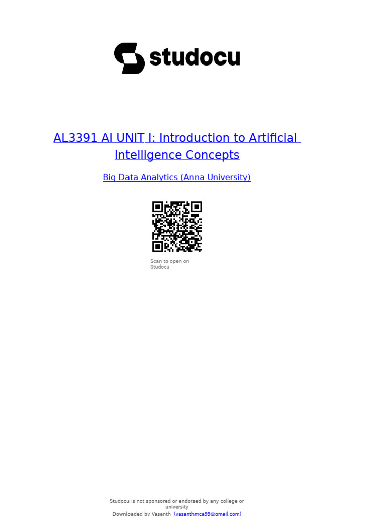 Introduction to Artificial Intelligence Concepts | PDF | Artificial ...