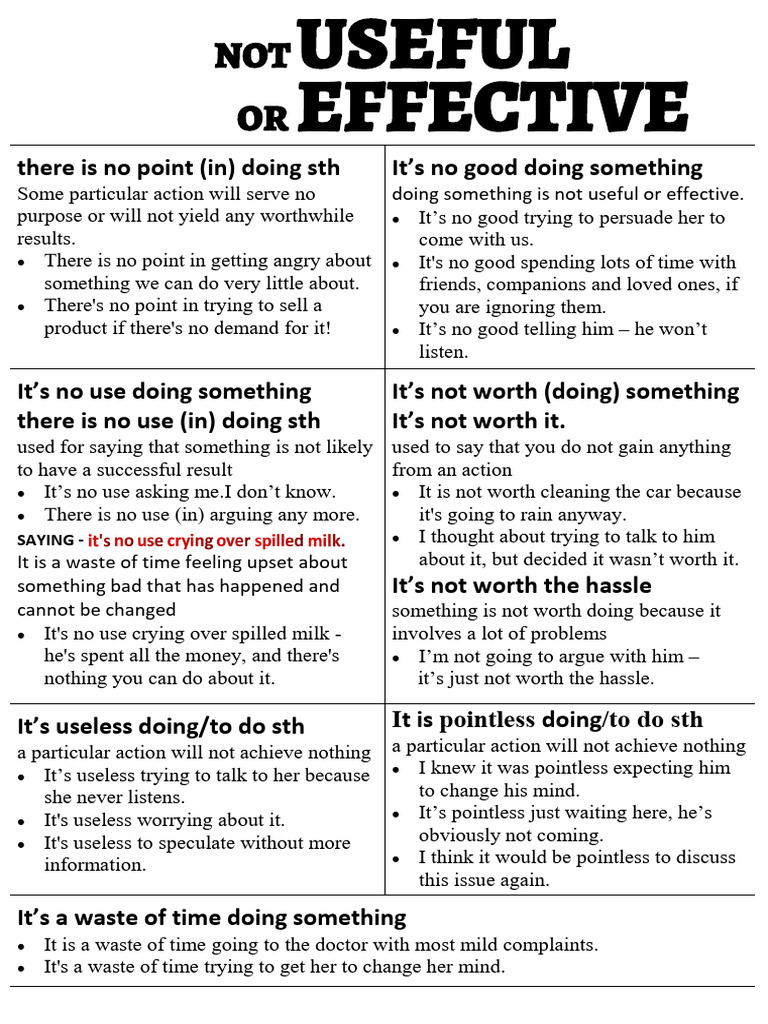 Not Useful or Effective | PDF