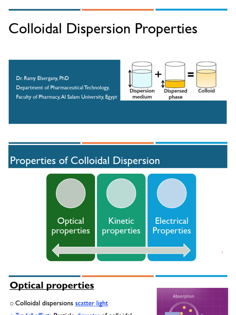 Colloidal Dispersion - Lecture 2_251019_191042 | PDF | Colloid | Diffusion
