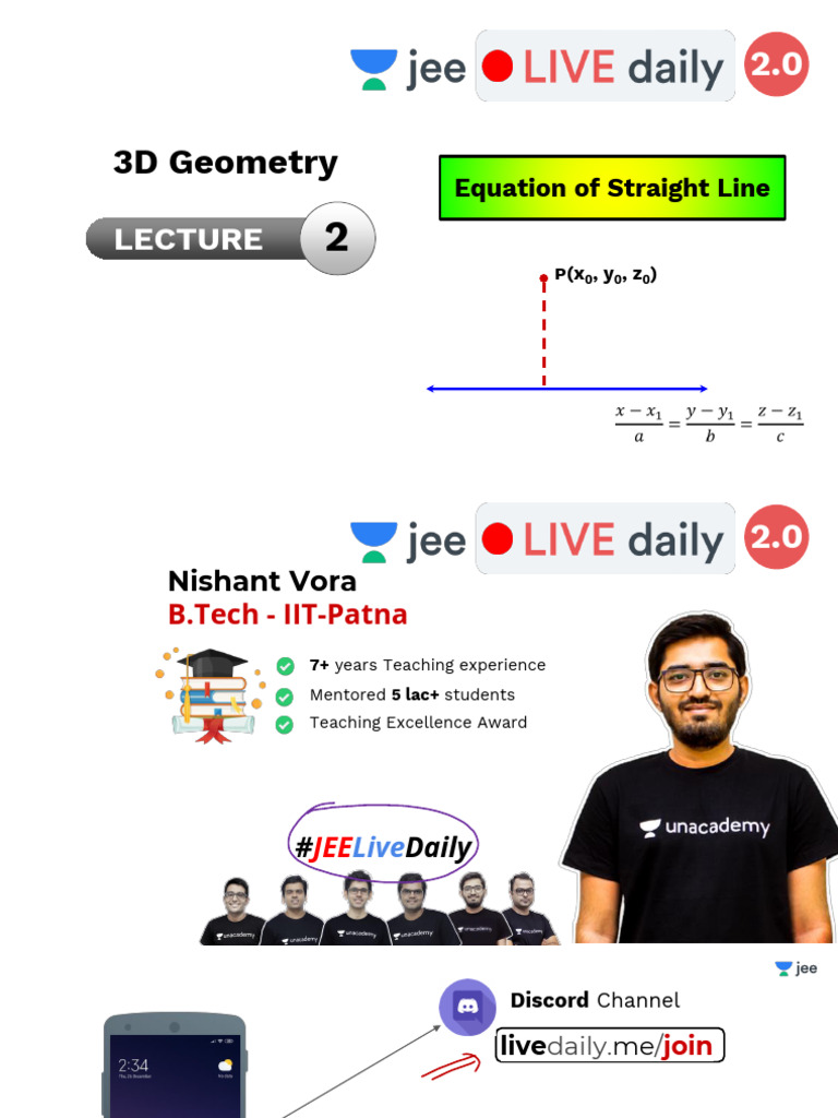 3d L2-1 | PDF | Line (Geometry) | Cartesian Coordinate System
