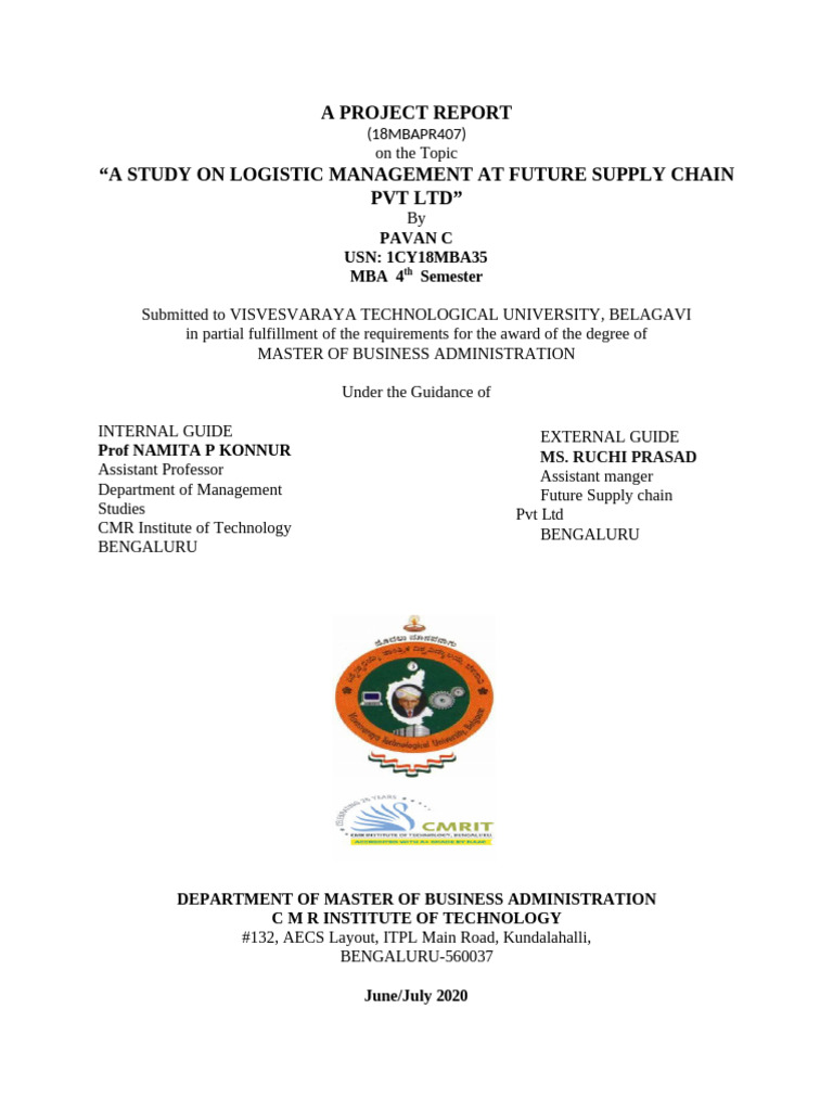 Logistics Management Supply Chain | PDF | Logistics | Supply Chain ...