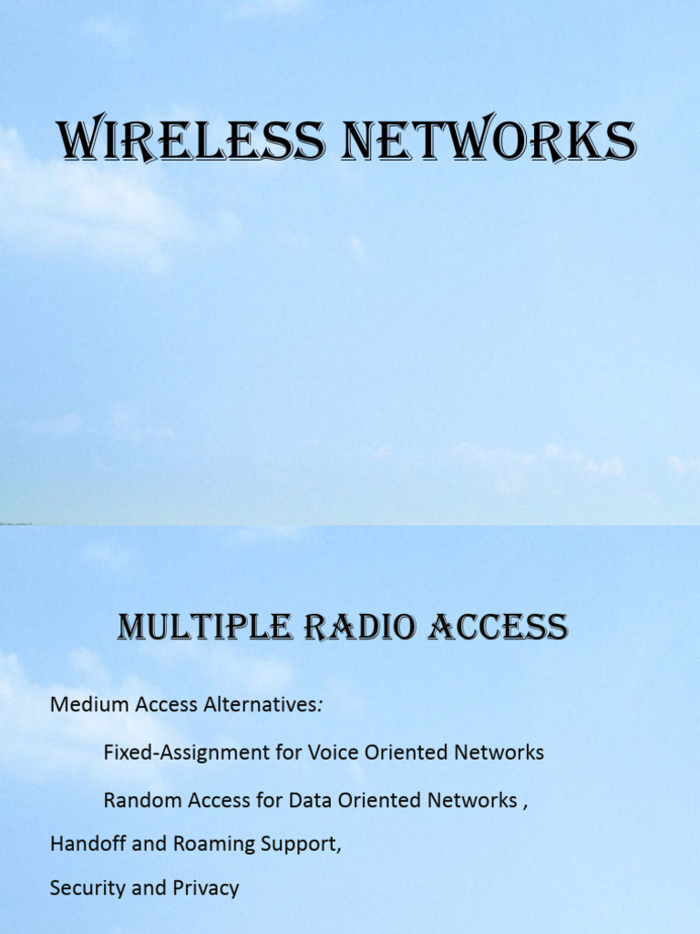 UNIT-I | PDF | Channel Access Method | Data Transmission