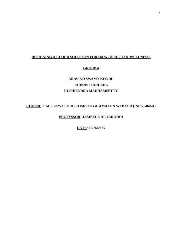 Project 1-Group 4 | PDF | Amazon Web Services | Cloud Computing