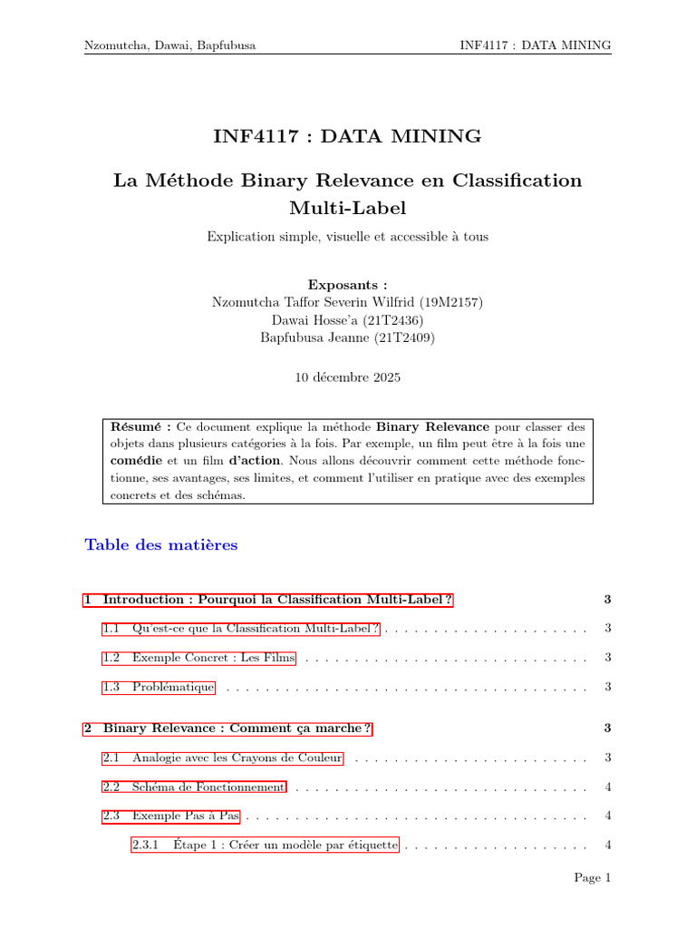 Classification Multi-Label : Binary Relevance | PDF | Minage des ...