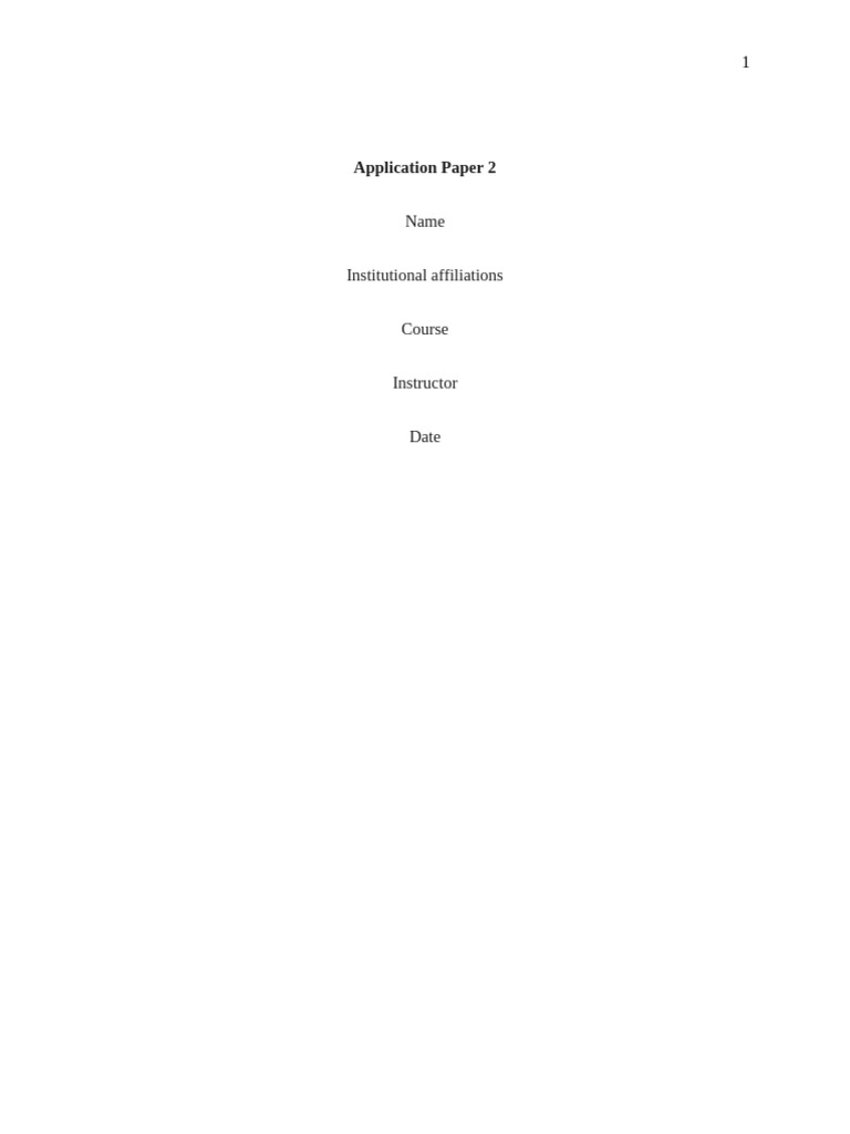 Application Paper 2 | PDF | Social Psychology | Psychological Concepts