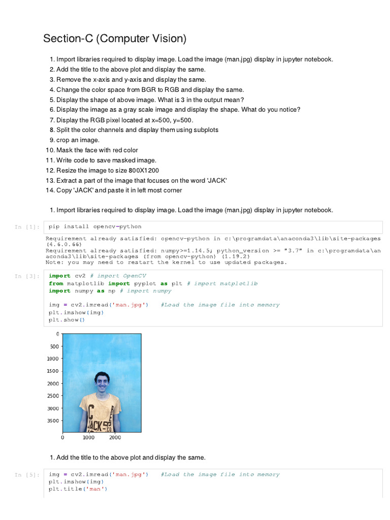 Computer Vision Image Processing Guide | PDF | Rgb Color Model ...