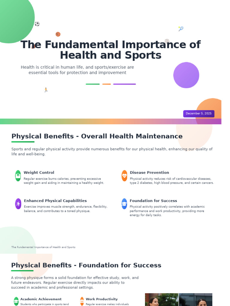 Health and Sports: Key Benefits Explained | PDF | Physical Fitness ...
