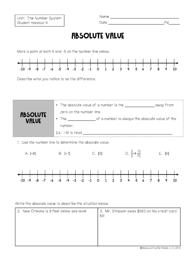 Absolute Value and Statements of Inequalities | PDF