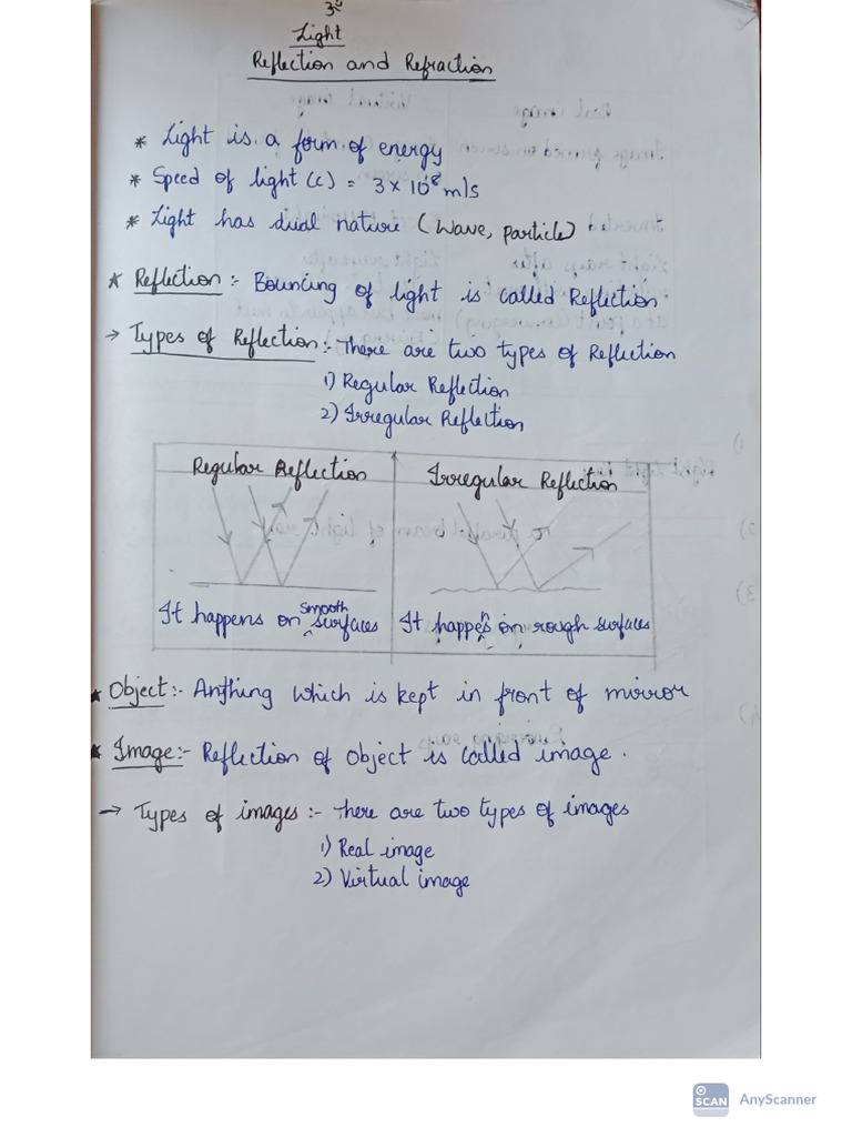 Light - Reflection and Refraction | PDF