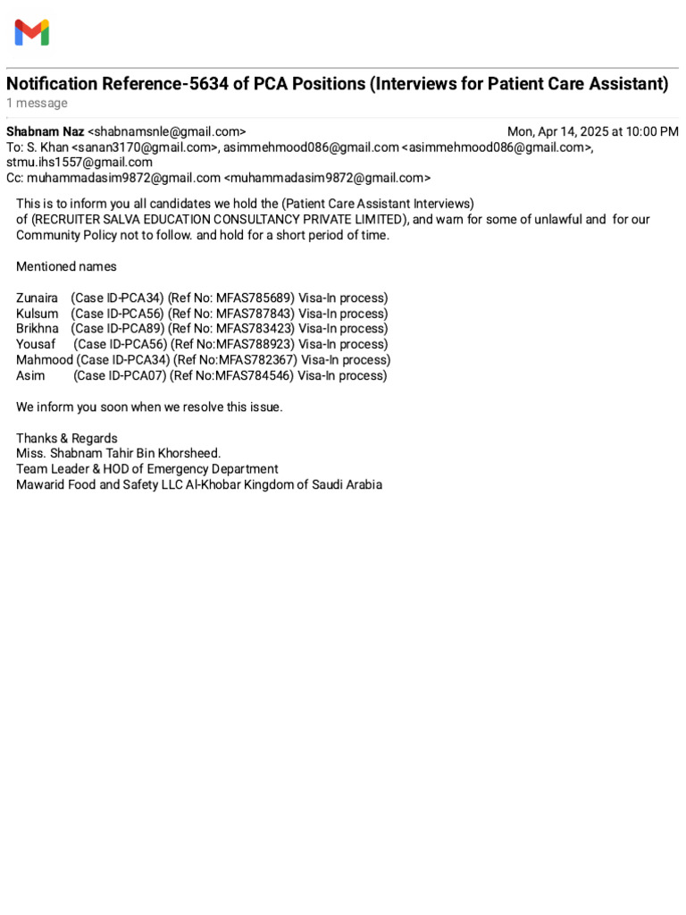 Gmail - Notification Reference-5634 of PCA Positions (Interviews For ...