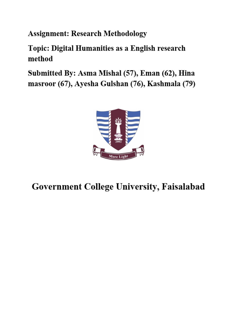 Digital Humanaities 1 | PDF