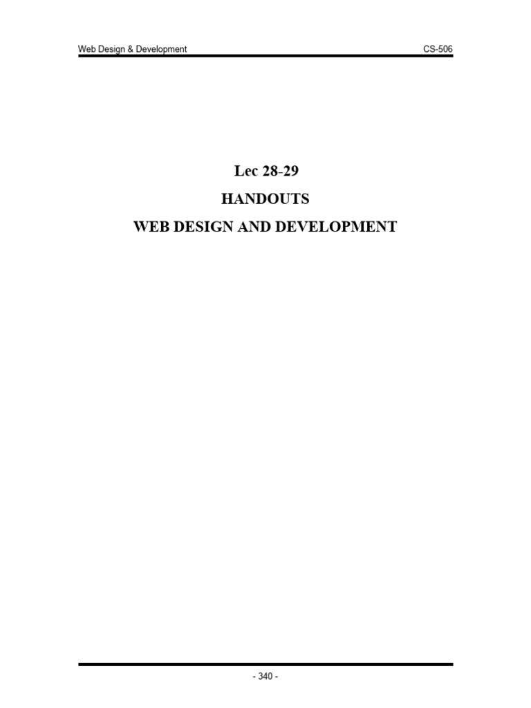 Lecture 28-29 | PDF | World Wide Web | Internet & Web