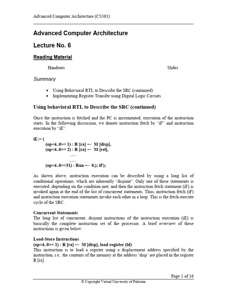 CS501 Lec 06 | PDF | Computer Hardware | Computing
