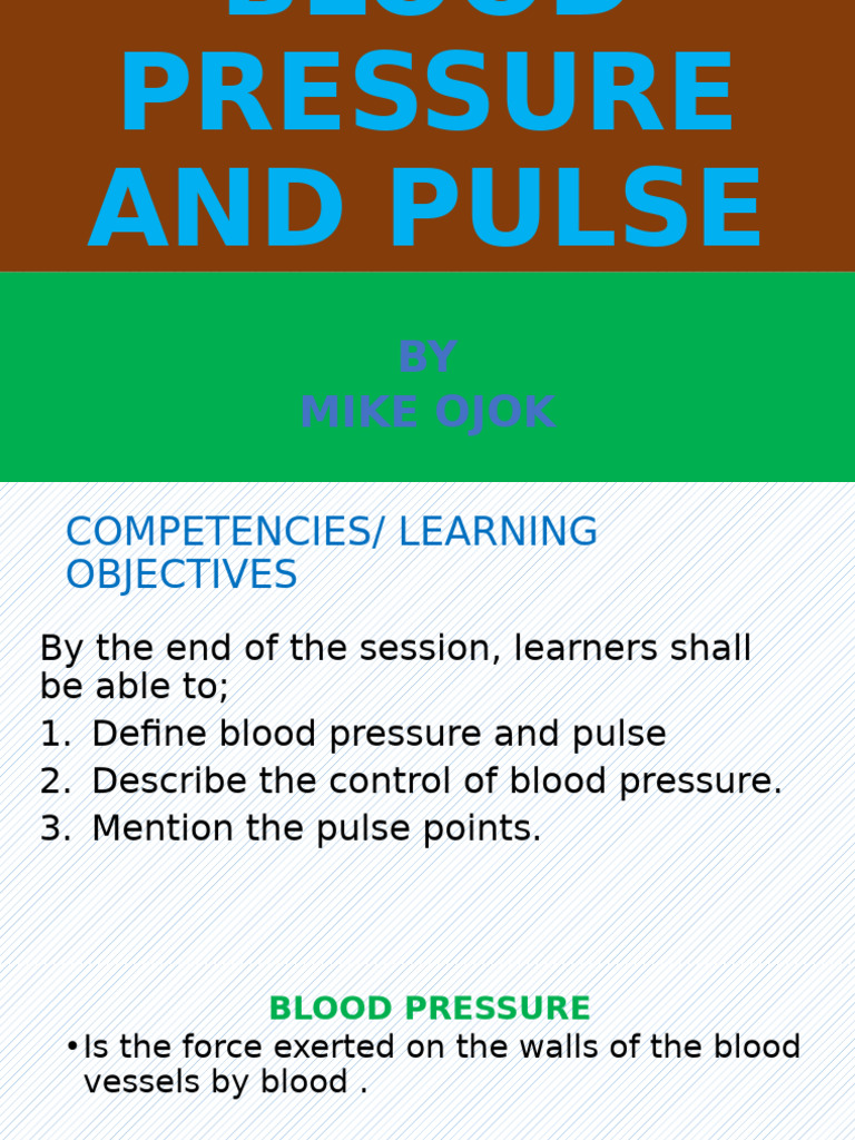 Cvs 3. Blood Pressure and Pulse | PDF | Artery | Capillary