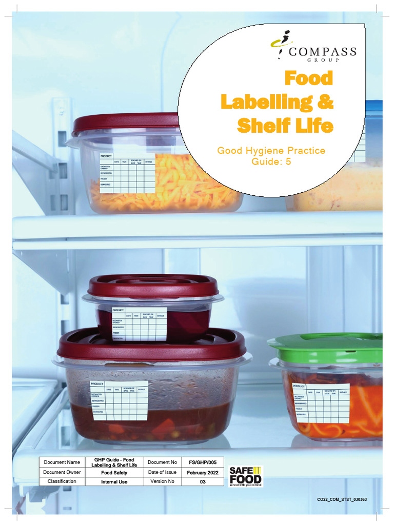 Food Labelling & Shelf Life Guide | PDF | Shelf Life | Food Safety