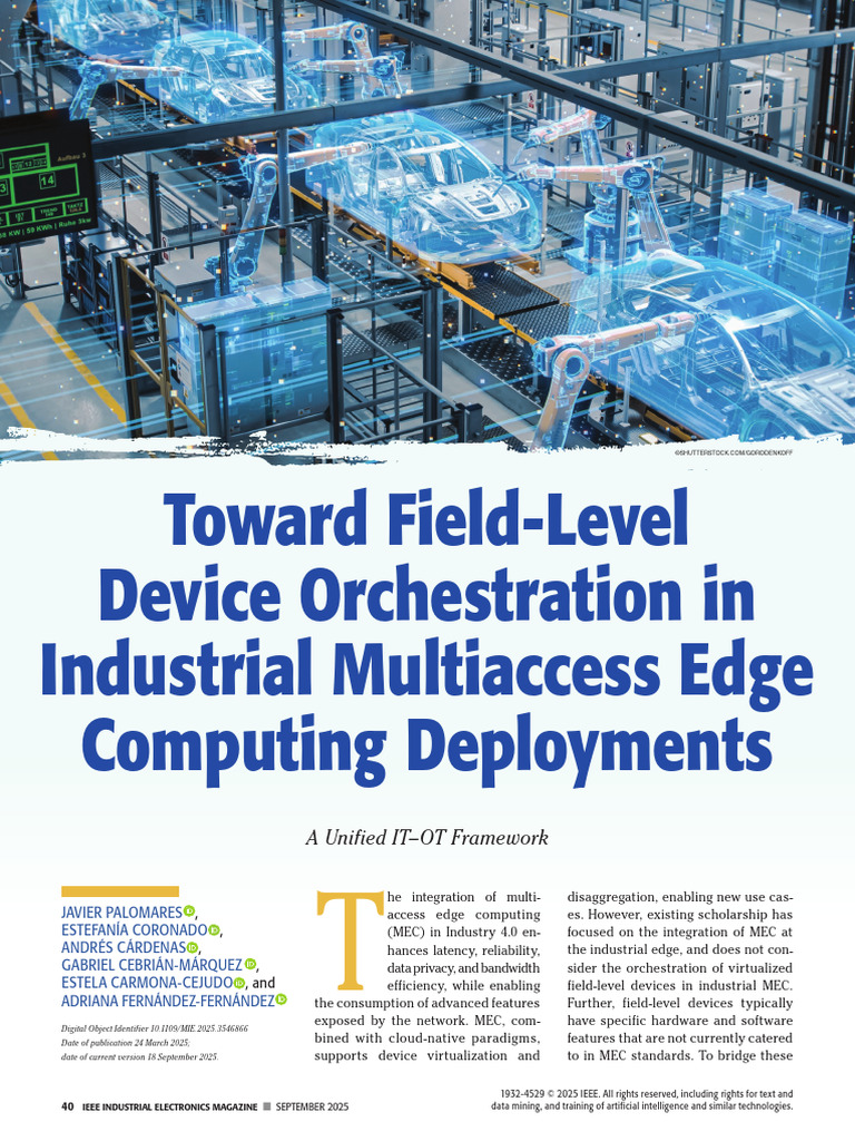 Field-Level Device Orchestration in MEC | PDF | Computer Network ...