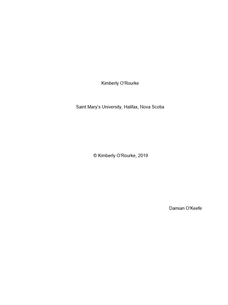 O'Rourke Kimberly MASTERS 2019 | PDF | Value (Ethics) | Leadership