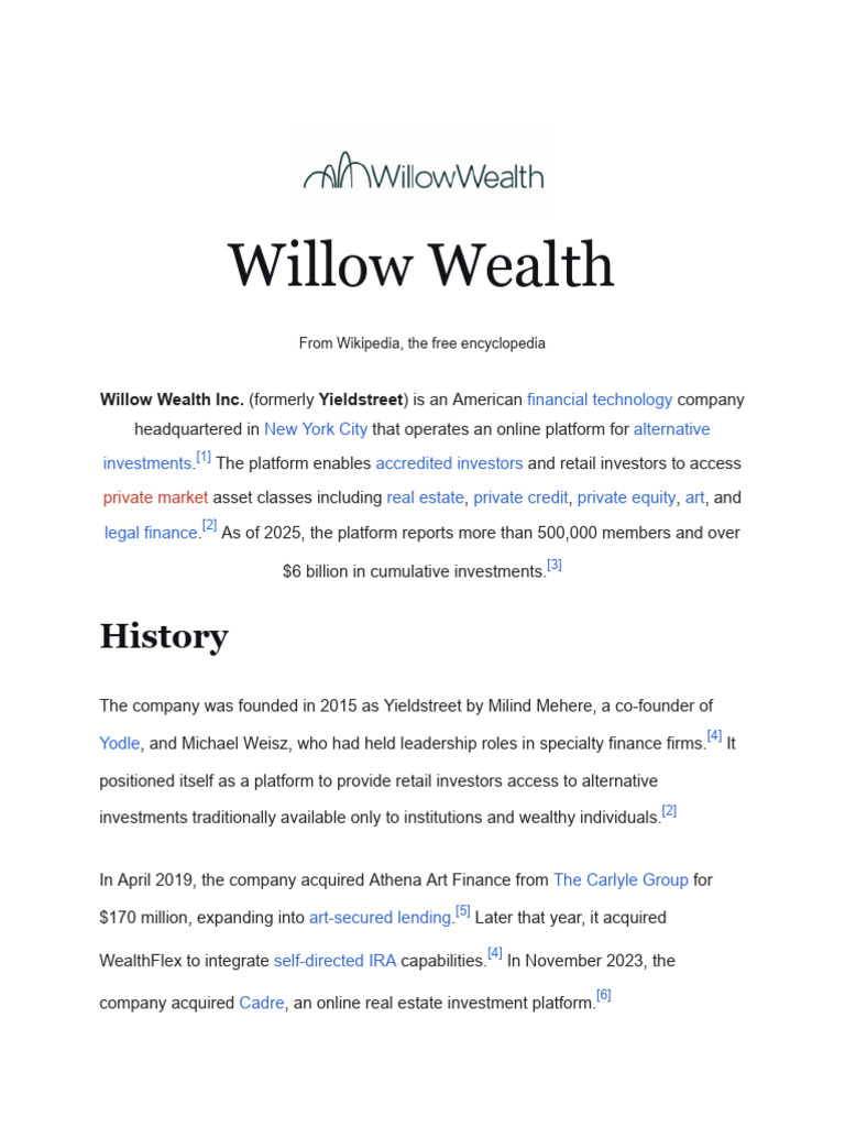 Willow Wealth | PDF | Economies | Investing
