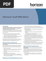 Dharmacon siRNA Resuspension Protocol | PDF | Small Interfering Rna ...