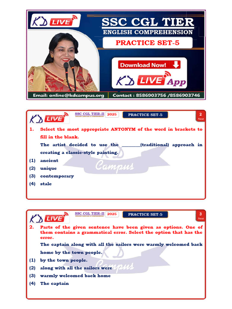 SSC CGL Tier II English Practice Set 2025 | PDF | Waste | Waste Management