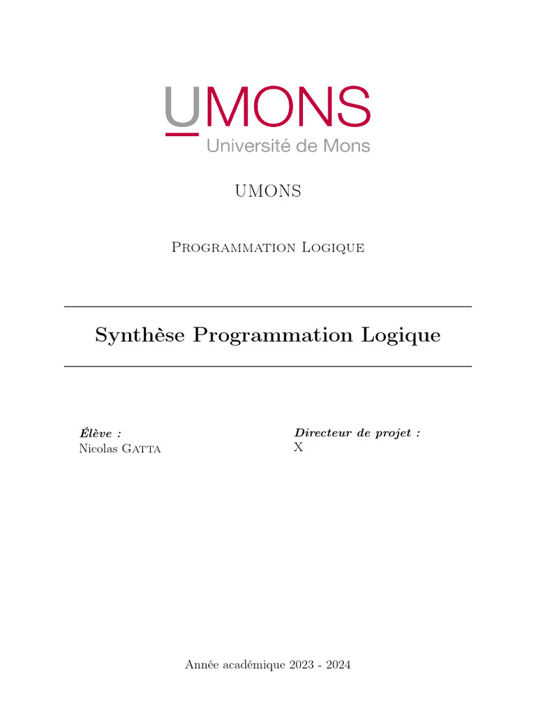 Introduction à la Programmation Logique | PDF | Logique mathématique ...