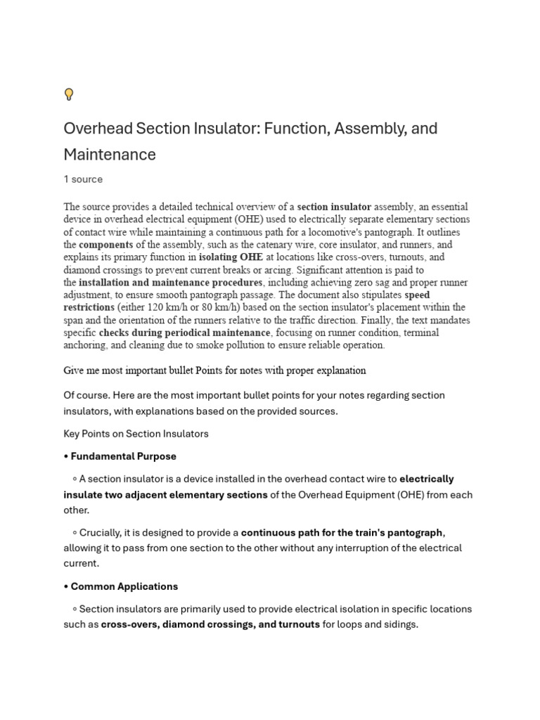 Overhead Section Insulator Guide | PDF | Electrical Engineering ...