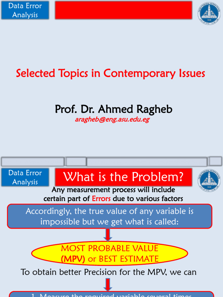 Lecture 4 and 5 | PDF | Errors And Residuals | Accuracy And Precision