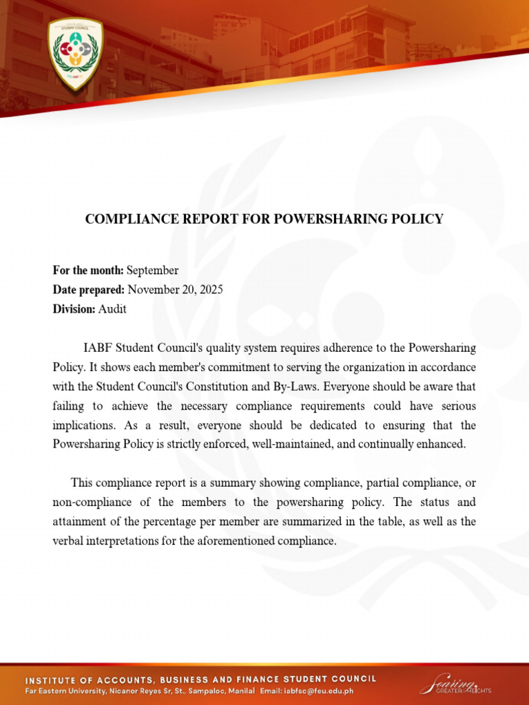 Audit August Compliance Report | PDF | Audit | Regulatory Compliance
