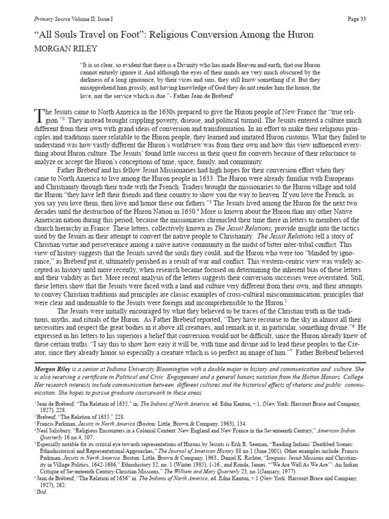Huron Religious Conversion by Jesuits | PDF | Hell | Heaven