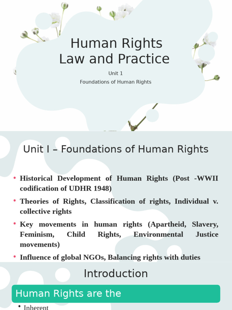Human Rights Unit 1 | PDF | Human Rights | Abolitionism