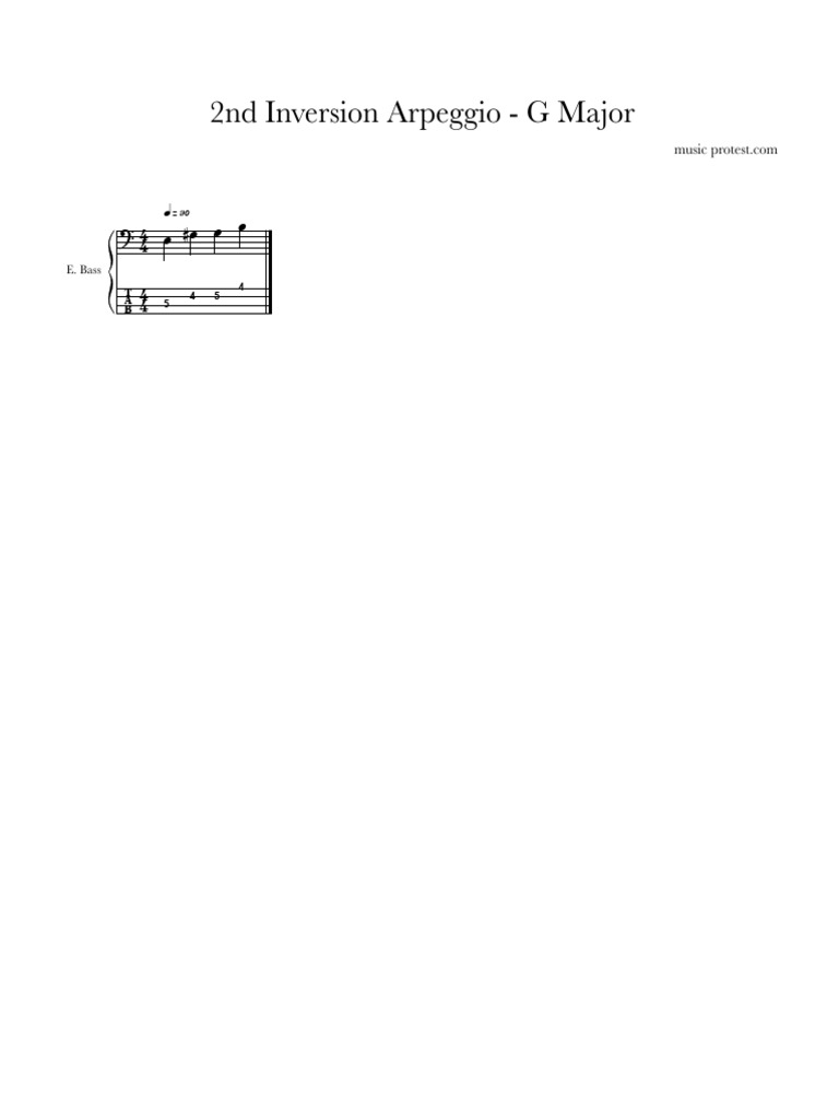 G Major 2nd Inversion Arpeggio Guide | PDF