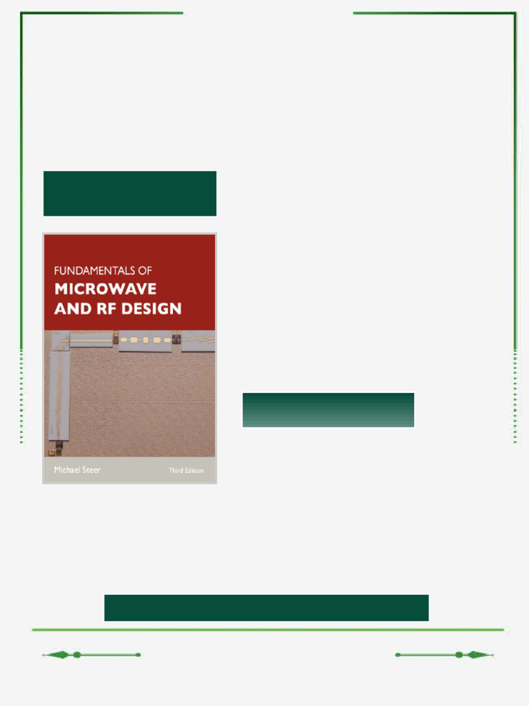 Fundamentals of Microwave and RF Design Michael Steer eBook permanent ...