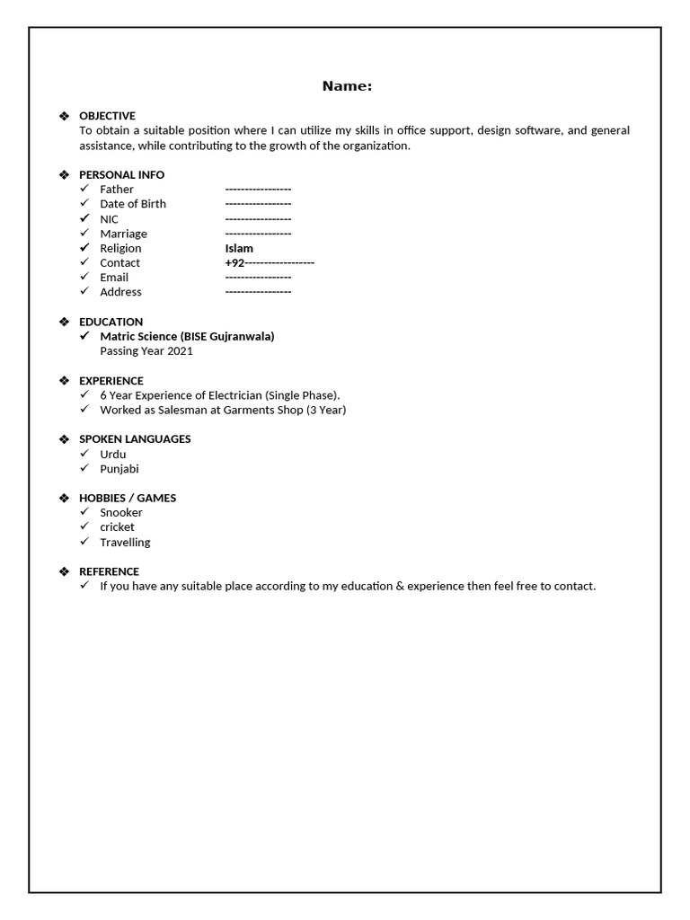 Office Support and Sales Experience Resume | PDF
