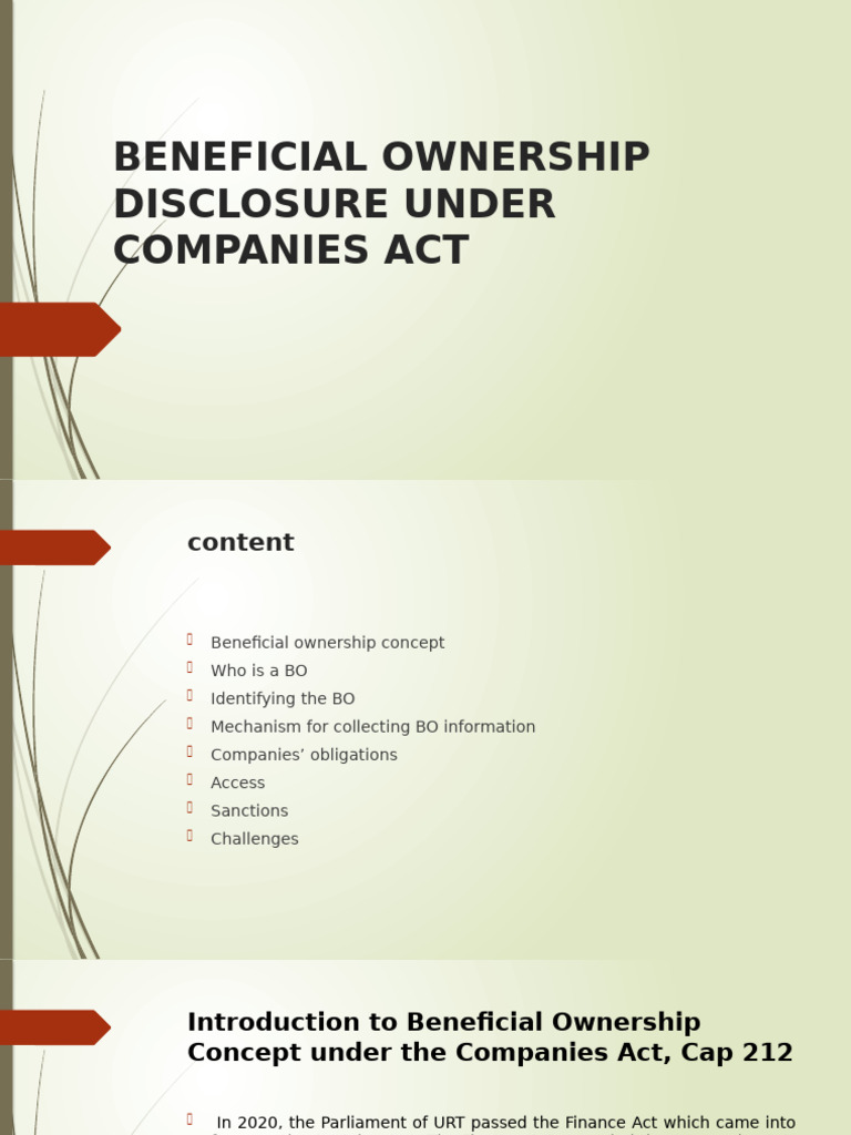 Understanding Beneficial Ownership Disclosure | PDF | Justice | Crime ...