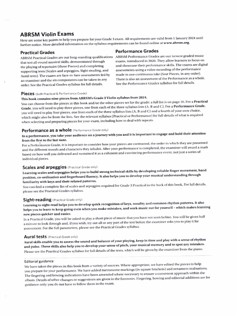 ABRSM Official Website Links | PDF