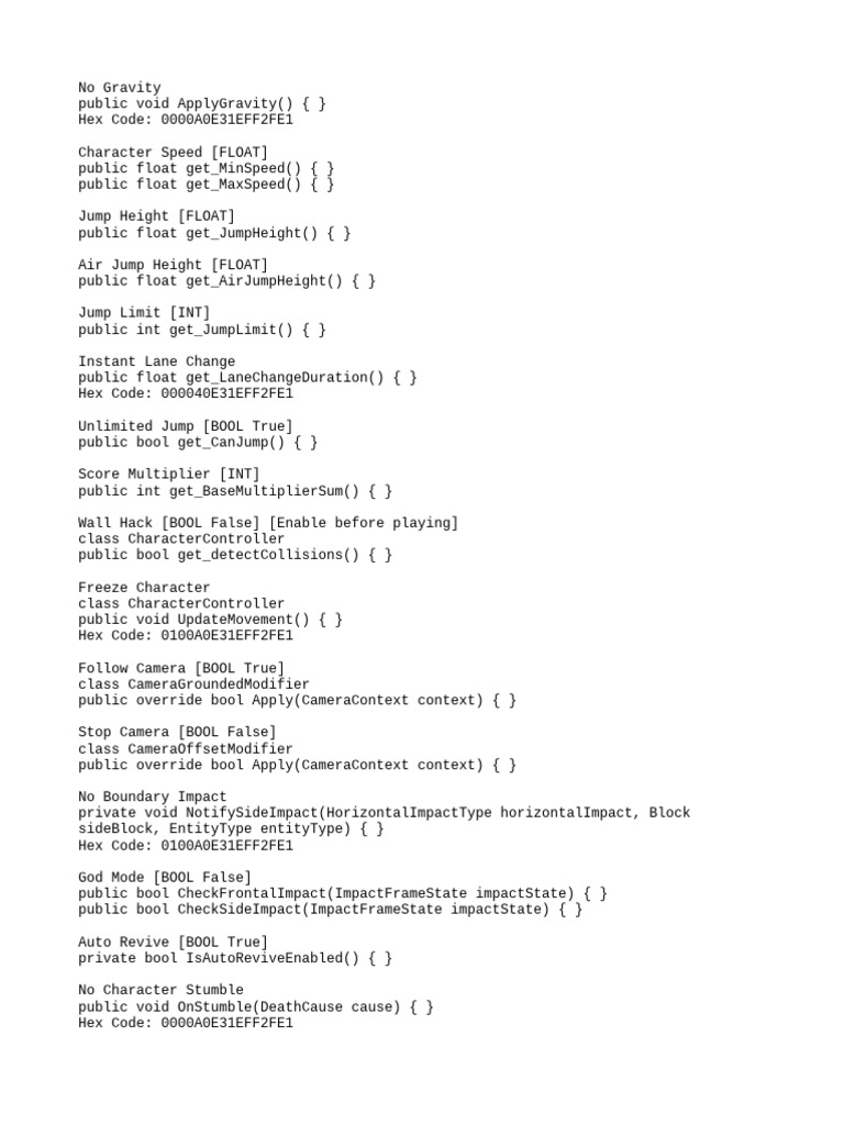 Game Character Modifiers and Features | PDF | Computer Programming