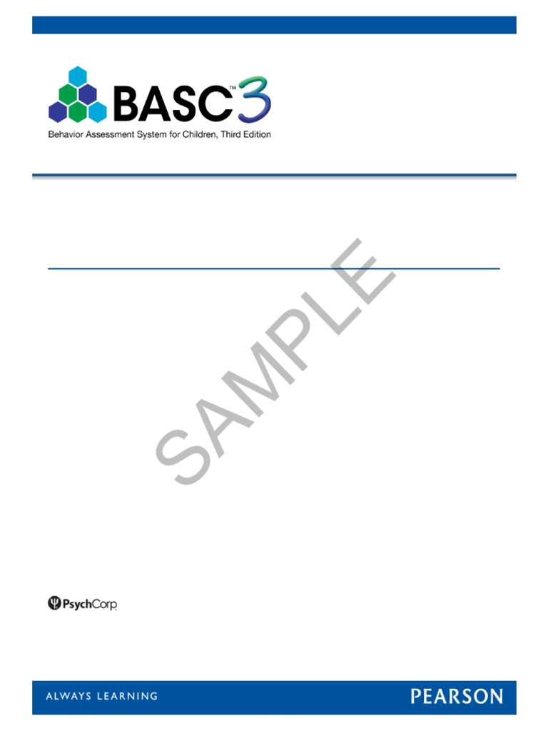 BASC-3 Parent Rating Summary Report | PDF | Reinforcement | Major ...