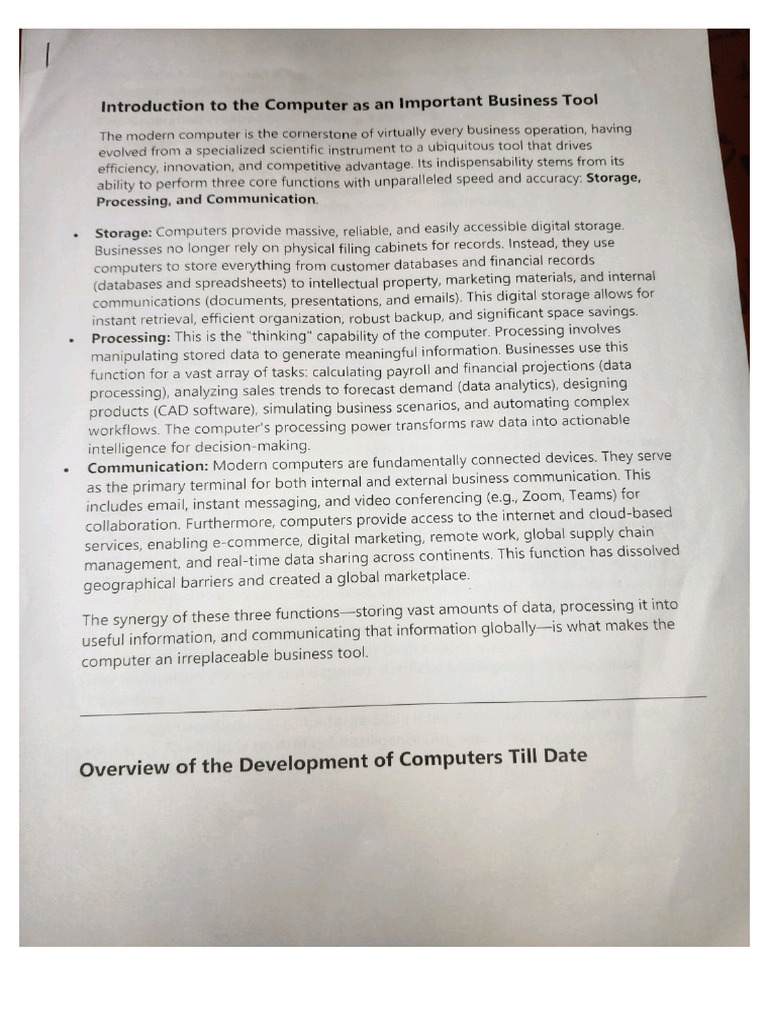 Unit1 Computer Application | PDF