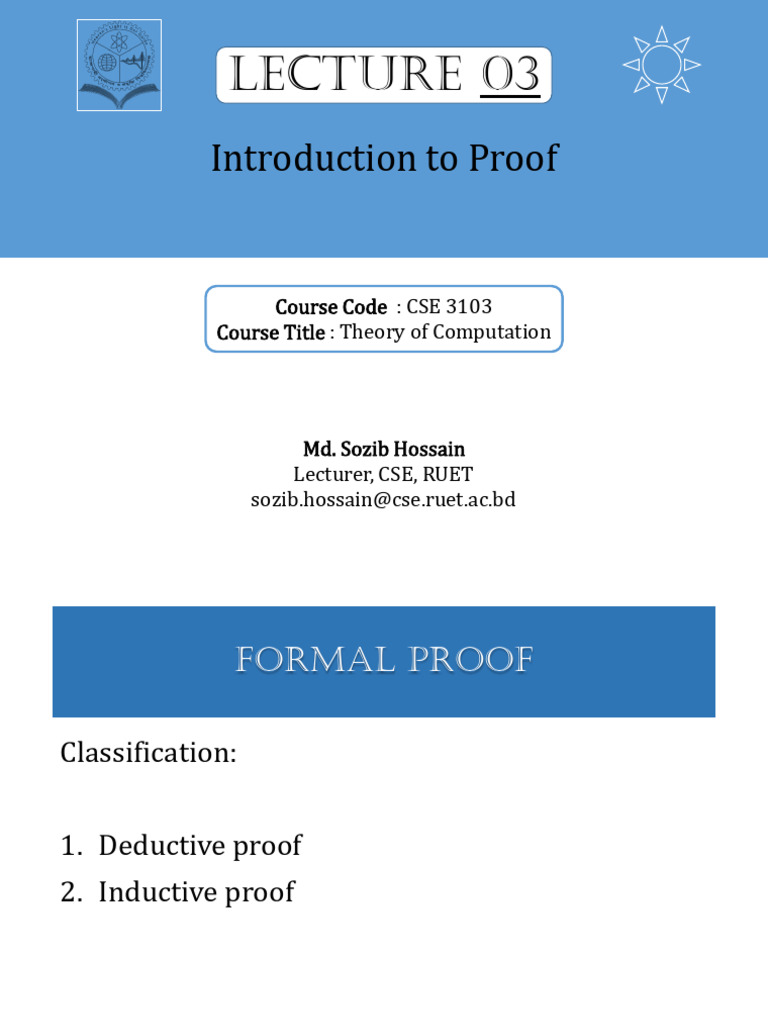 Understanding Deductive and Inductive Proofs | PDF