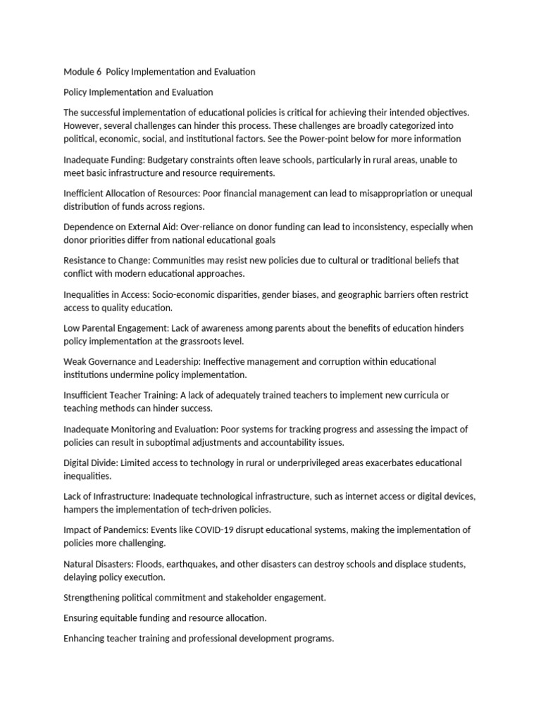 Educational Policy Implementation Strategies | PDF | Data Analysis ...