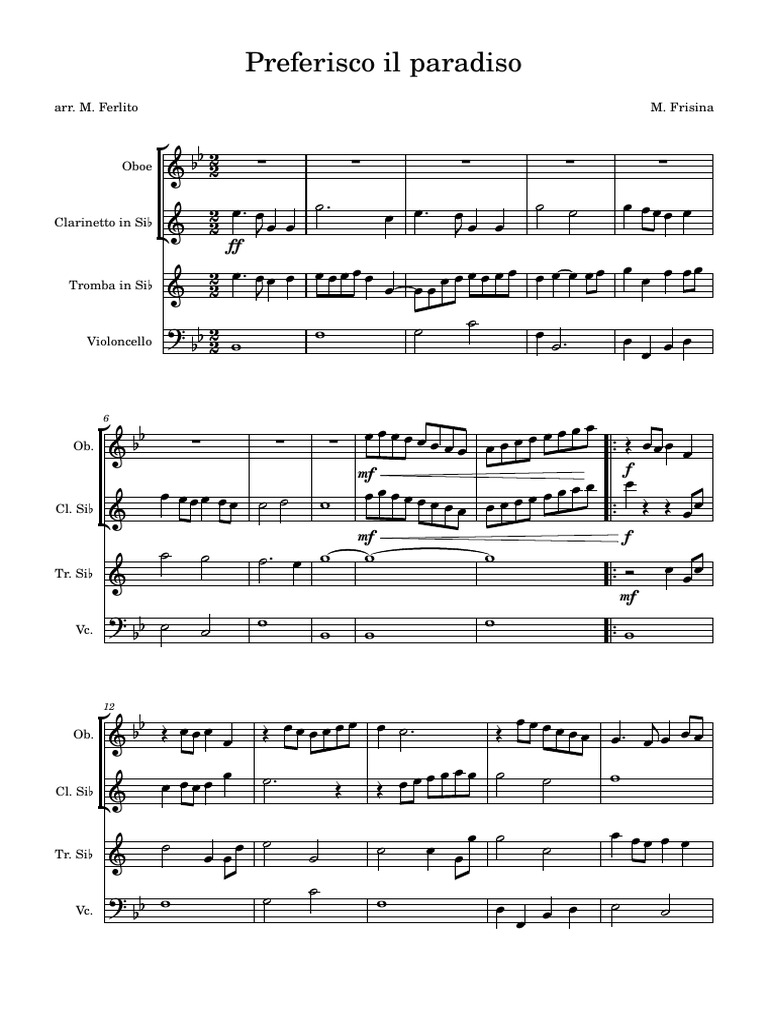 Preferisco Il Paradiso Strumenti | PDF