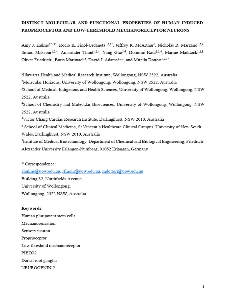Distinct Molecular and Functional Properties of Hu | PDF | Action ...
