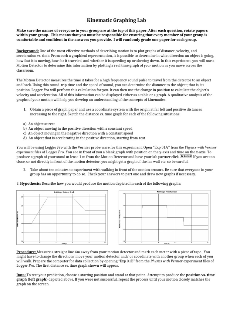 Kinema Tic Graph Lab Reg Lu Ar | PDF | Velocity | Acceleration