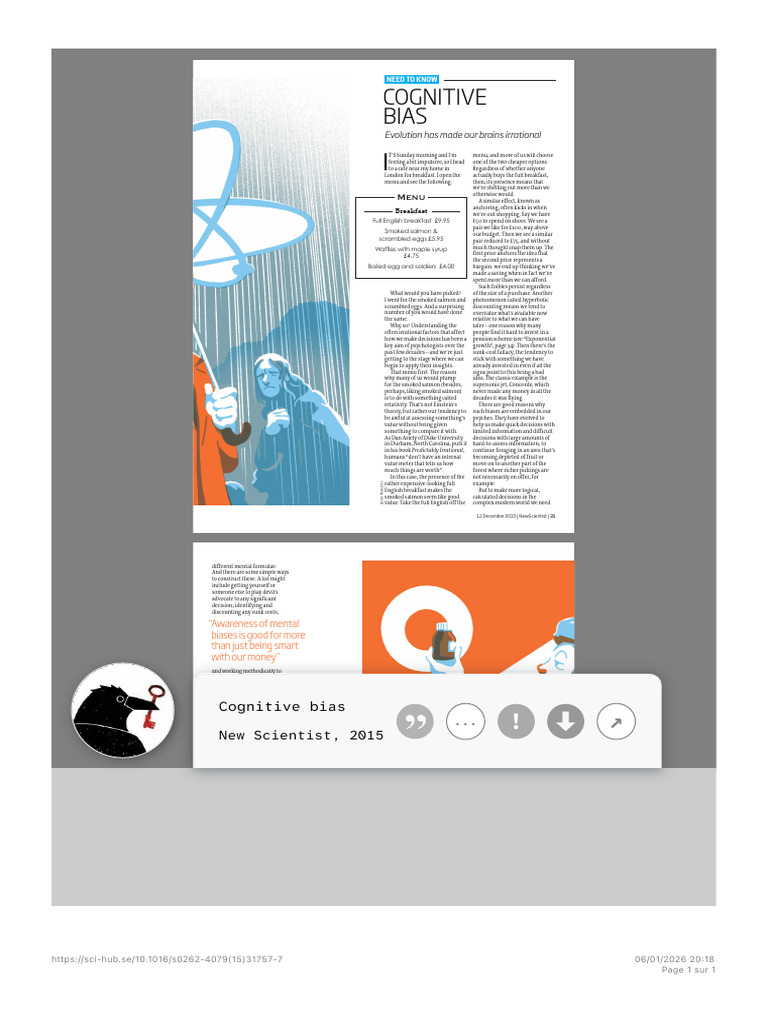 Understanding Cognitive Bias in Decisions | PDF | Reason | Bias