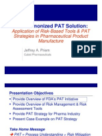 The Harmonized PAT Solution Application of Risk Based Tools Process Analytical Technology Strateg